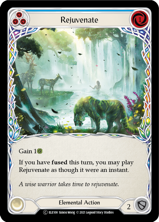 Rejuvenate (Blue) [U-ELE108] (Tales of Aria Unlimited)  Unlimited Normal | Boutique FDB TCG