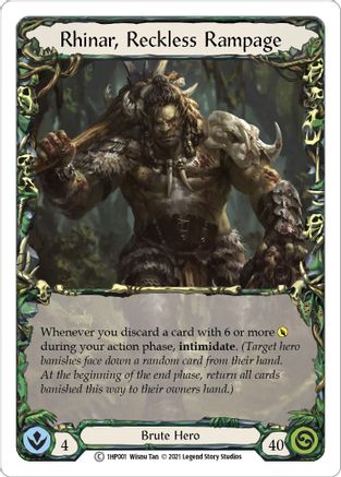 Rhinar, Reckless Rampage [1HP001] (History Pack 1) | Boutique FDB TCG