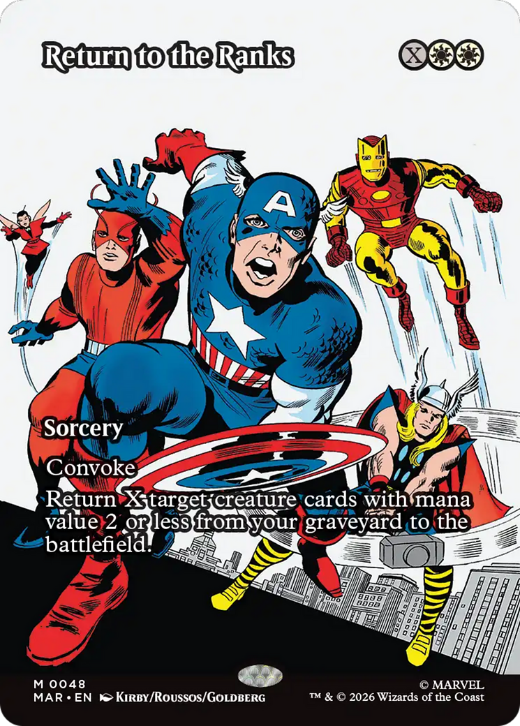 Return to the Ranks (Borderless) [Marvel Universe: Eternal-Legal] | Boutique FDB TCG