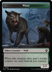 Human Soldier // Wolf (035) Double-Sided Token [Bloomburrow Commander Tokens] | Boutique FDB TCG