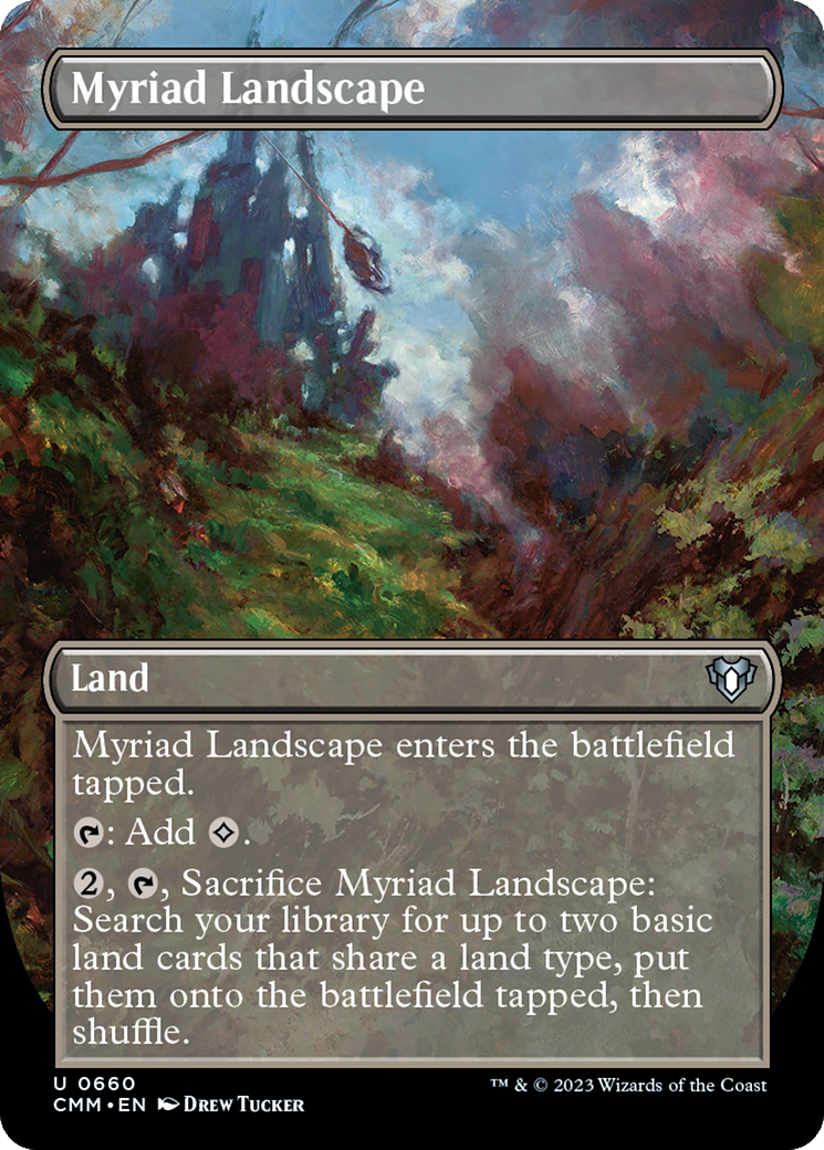 Myriad Landscape (Borderless Alternate Art) [Commander Masters] | Boutique FDB TCG