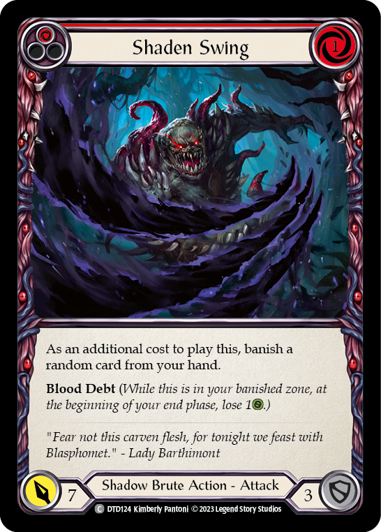 Shaden Swing (Red) [DTD124] (Dusk Till Dawn)  Rainbow Foil | Boutique FDB TCG
