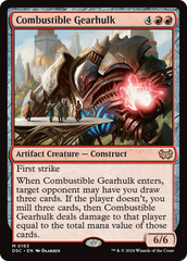 Combustible Gearhulk [Duskmourn: House of Horror Commander] | Boutique FDB TCG