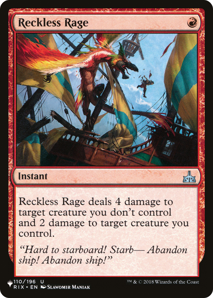 Reckless Rage [The List Reprints] | Boutique FDB TCG