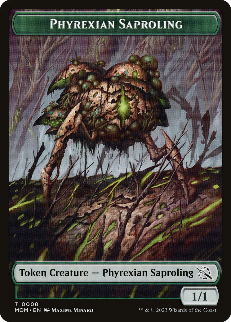 Monk // Phyrexian Saproling Double-Sided Token [March of the Machine Tokens] | Boutique FDB TCG