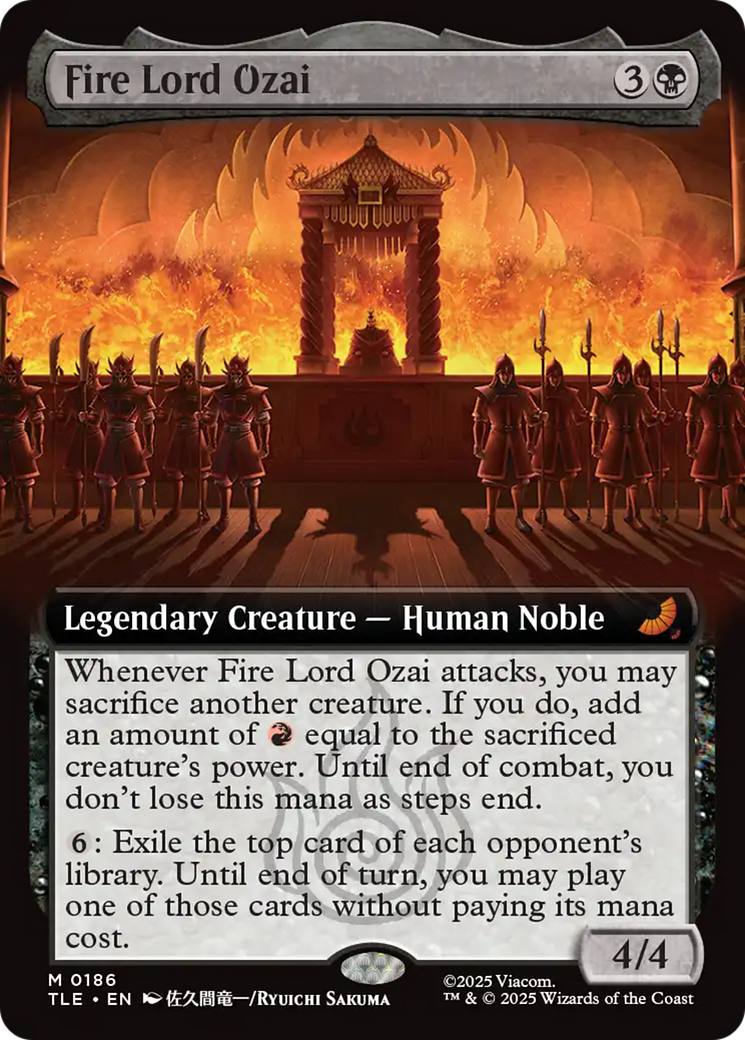 Fire Lord Ozai (Extended Art) [Avatar: The Last Airbender: Eternal-Legal] | Boutique FDB TCG
