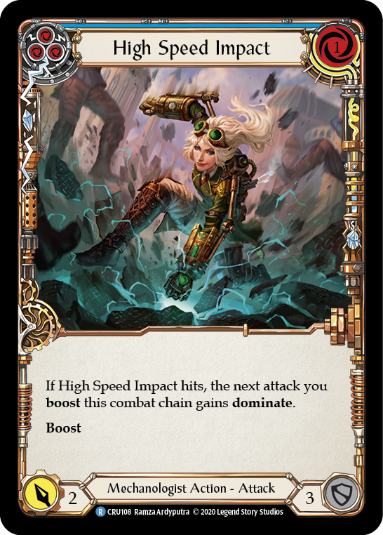 High Speed Impact (Blue) [CRU108] (Crucible of War)  1st Edition Rainbow Foil | Boutique FDB TCG