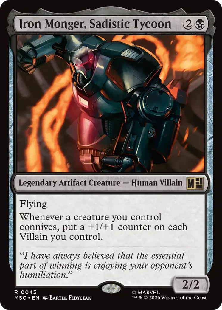 Iron Monger, Sadistic Tycoon (Surge Foil) [Marvel Super Heroes Commander] | Boutique FDB TCG