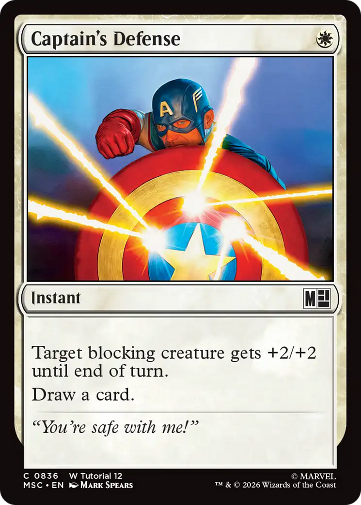 Captain's Defense [Marvel Super Heroes Commander] | Boutique FDB TCG