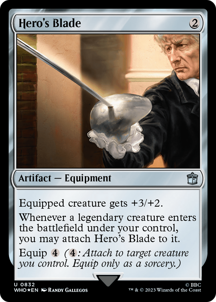 Hero's Blade (Surge Foil) [Doctor Who] | Boutique FDB TCG