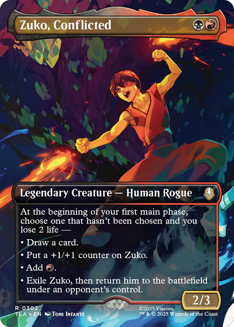 Zuko, Conflicted (Borderless) [Avatar: The Last Airbender] | Boutique FDB TCG