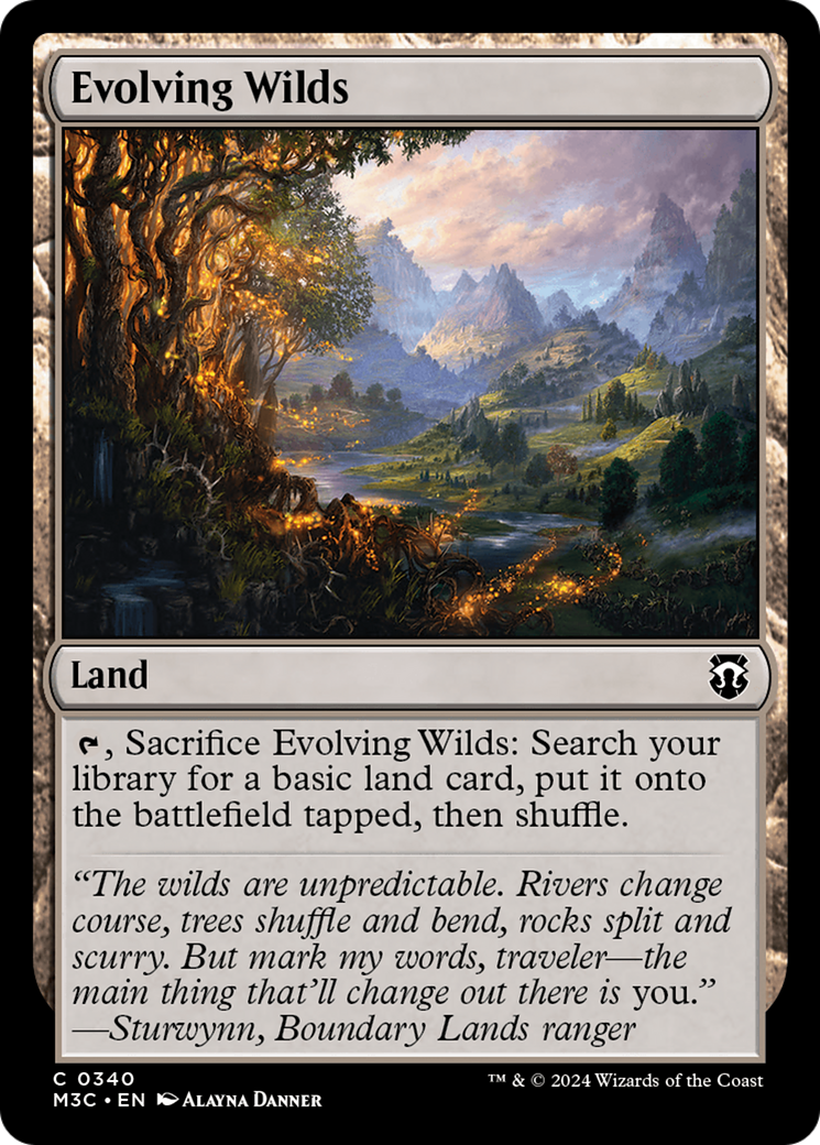 Evolving Wilds (Ripple Foil) [Modern Horizons 3 Commander] | Boutique FDB TCG