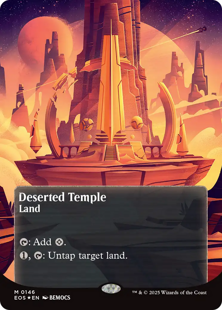 Deserted Temple (0146) (Borderless) (Galaxy Foil) [Edge of Eternities: Stellar Sights] | Boutique FDB TCG