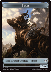 Construct // Beast (0011) Double-Sided Token [Aetherdrift Tokens] | Boutique FDB TCG