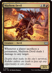 Mayhem Devil [Duskmourn: House of Horror Commander] | Boutique FDB TCG