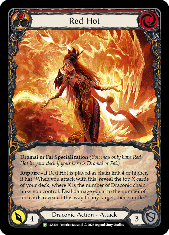 Red Hot [LGS108] (Promo)  Rainbow Foil | Boutique FDB TCG