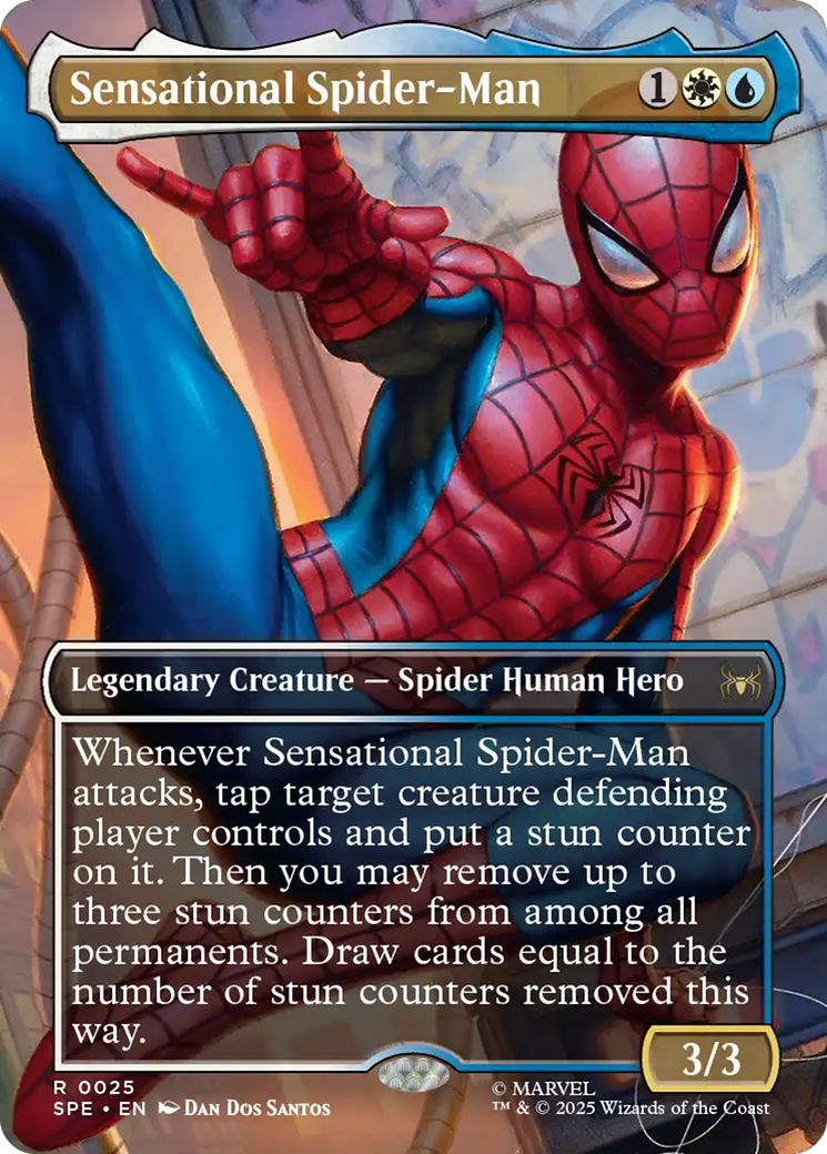 Sensational Spider-Man (Borderless) [Marvel's Spider-Man: Eternal-Legal] | Boutique FDB TCG