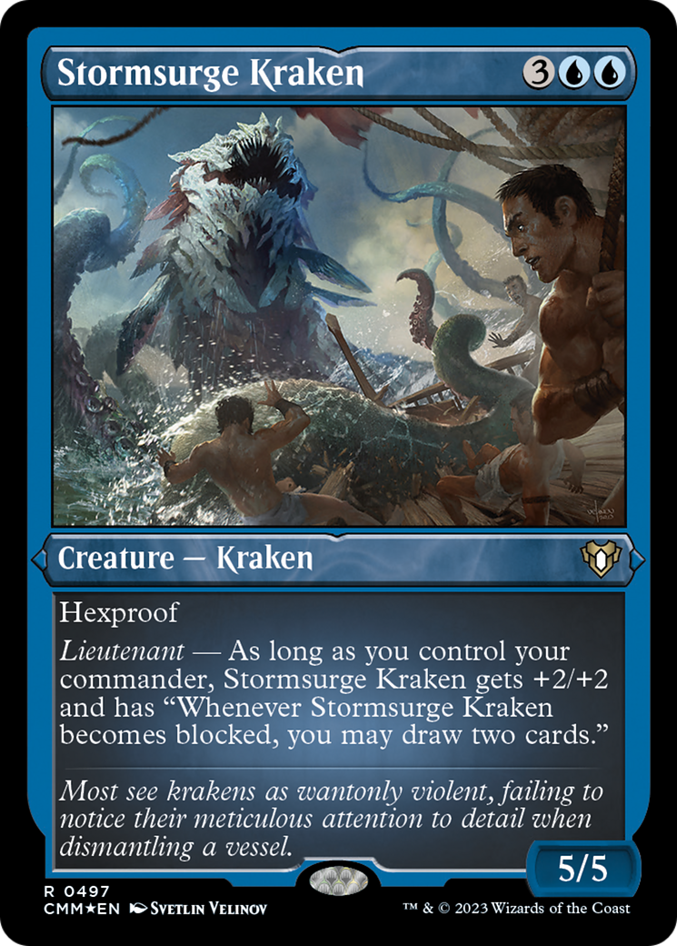 Stormsurge Kraken (Foil Etched) [Commander Masters] | Boutique FDB TCG