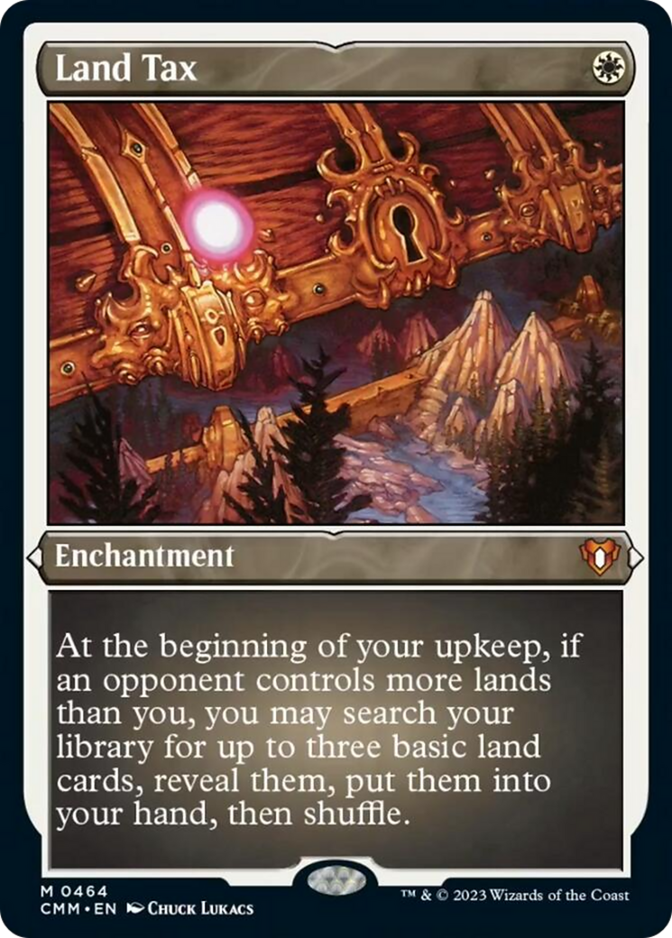 Land Tax (Foil Etched) [Commander Masters] | Boutique FDB TCG