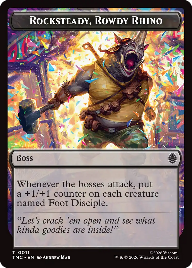 Rocksteady, Rowdy Rhino [Teenage Mutant Ninja Turtles Commander Tokens] | Boutique FDB TCG
