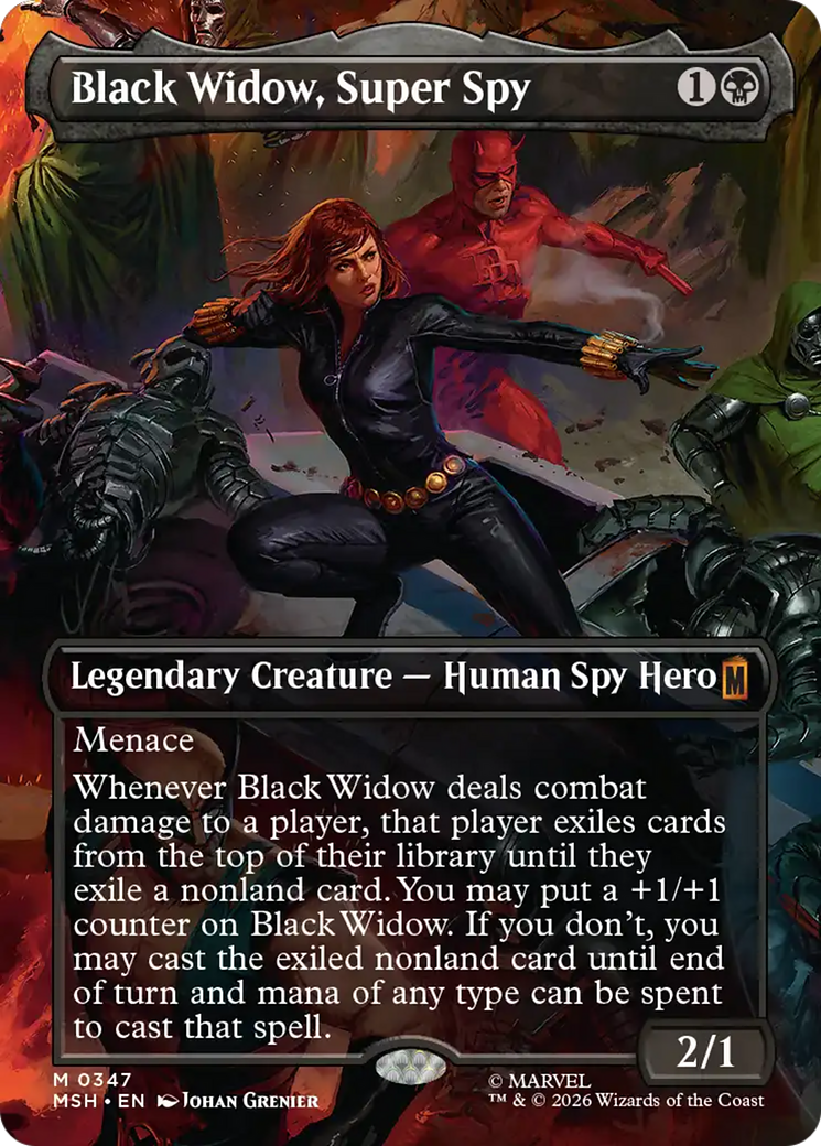 Black Widow, Super Spy (Borderless) (0347) [Marvel Super Heroes] | Boutique FDB TCG