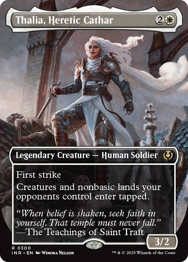 Thalia, Heretic Cathar (borderless) [Innistrad Remastered] | Boutique FDB TCG