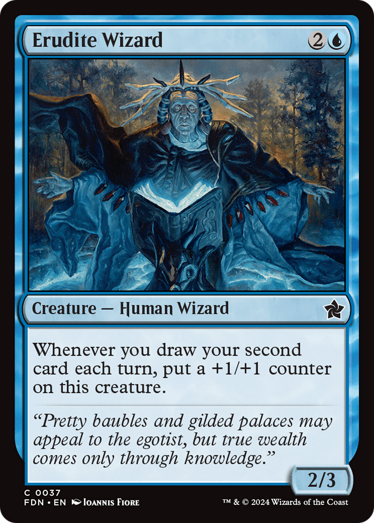 Erudite Wizard [Foundations] | Boutique FDB TCG