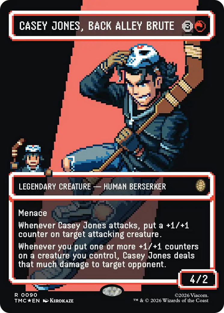 Casey Jones, Back Alley Brute (Borderless) (Surge Foil) [Teenage Mutant Ninja Turtles Commander] | Boutique FDB TCG