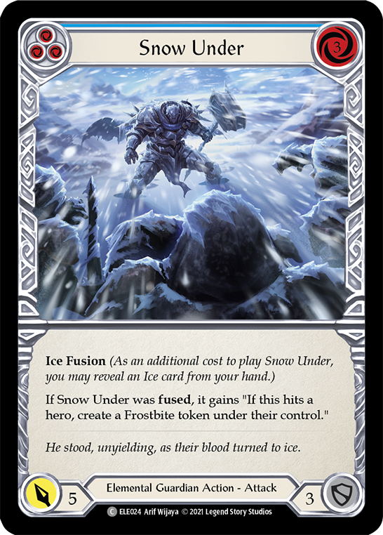 Snow Under (Blue) [ELE024] (Tales of Aria)  1st Edition Rainbow Foil | Boutique FDB TCG