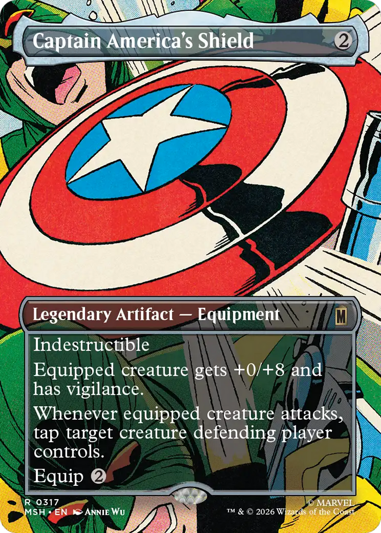 Captain America's Shield (Borderless) (0317) [Marvel Super Heroes] | Boutique FDB TCG