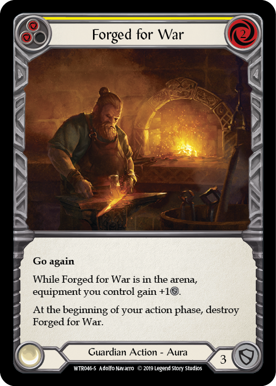 Forged for War [WTR046-S] (Welcome to Rathe)  Alpha Print Rainbow Foil | Boutique FDB TCG