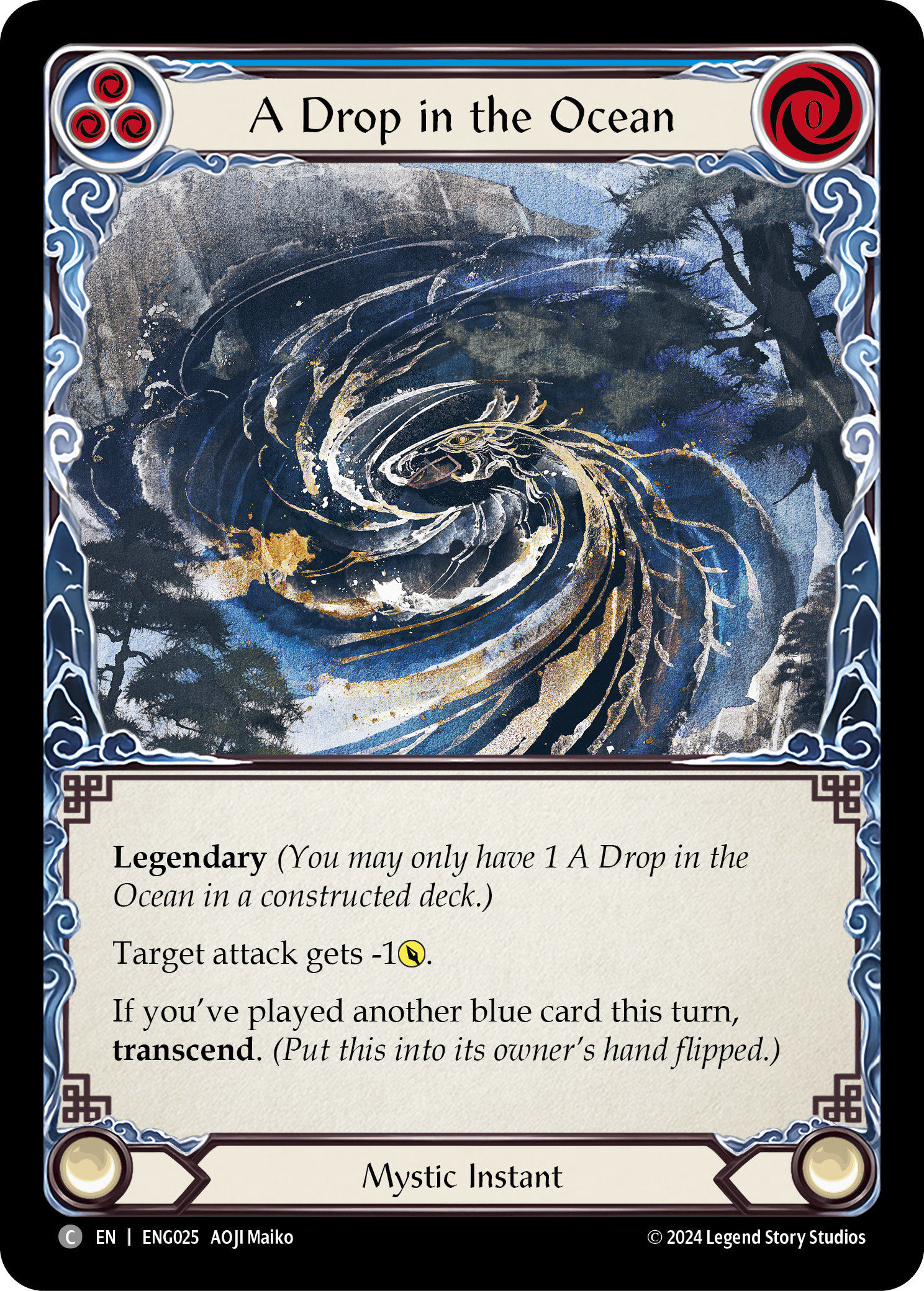 A Drop in the Ocean [ENG025] (Part the Mistveil Enigma Blitz Deck) | Boutique FDB TCG