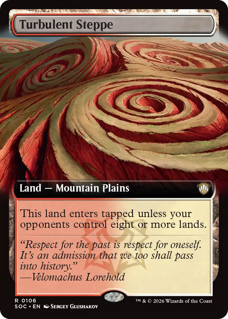 Turbulent Steppe (Extended Art) [Secrets of Strixhaven Commander] | Boutique FDB TCG
