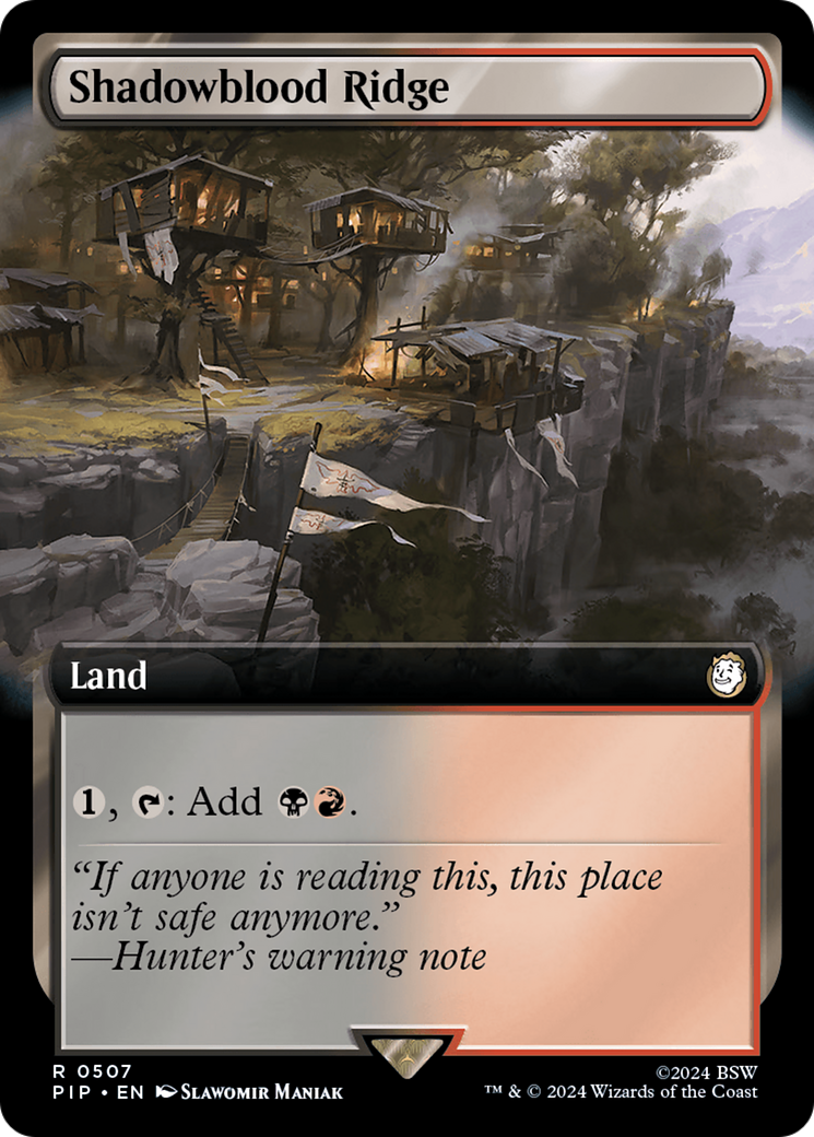Shadowblood Ridge (Extended Art) [Fallout] | Boutique FDB TCG