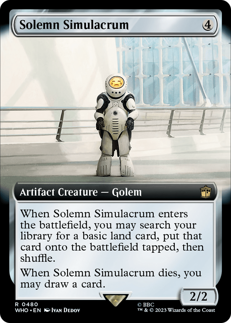 Solemn Simulacrum (Extended Art) [Doctor Who] | Boutique FDB TCG