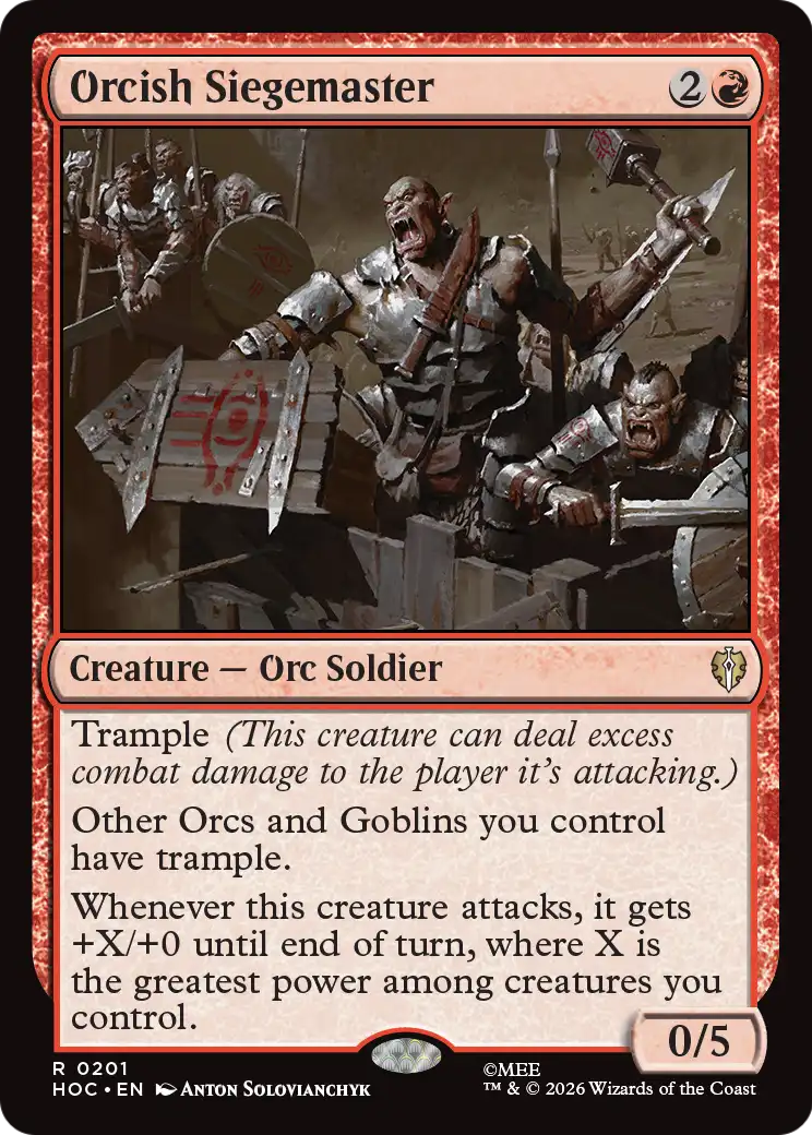 Orcish Siegemaster [The Hobbit: Eternal-Legal] | Boutique FDB TCG