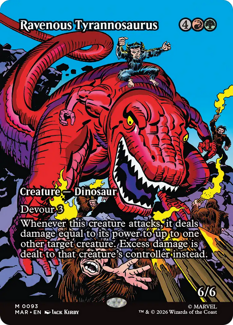 Ravenous Tyrannosaurus (Borderless) [Marvel Universe: Eternal-Legal] | Boutique FDB TCG