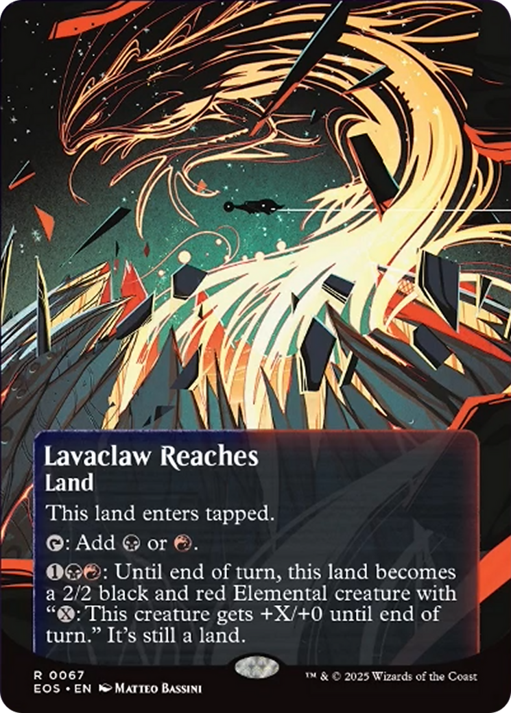 Lavaclaw Reaches (0067) (Borderless) [Edge of Eternities: Stellar Sights] | Boutique FDB TCG