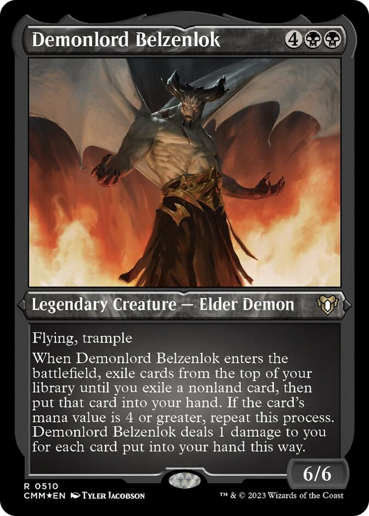 Demonlord Belzenlok (Foil Etched) [Commander Masters] | Boutique FDB TCG