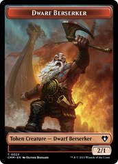Elemental (0024) // Dwarf Berserker Double-Sided Token [Commander Masters Tokens] | Boutique FDB TCG
