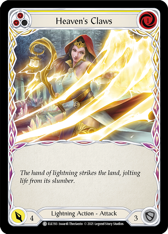Heaven's Claws (Yellow) [ELE193] (Tales of Aria)  1st Edition Normal | Boutique FDB TCG