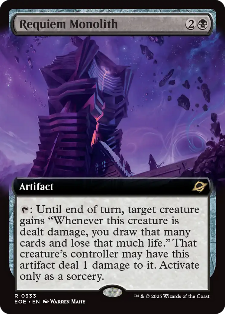 Requiem Monolith (Extended Art) [Edge of Eternities] | Boutique FDB TCG