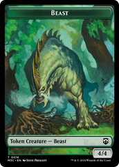 Beast (0016) (Ripple Foil) // Copy Double-Sided Token [Modern Horizons 3 Commander Tokens] | Boutique FDB TCG