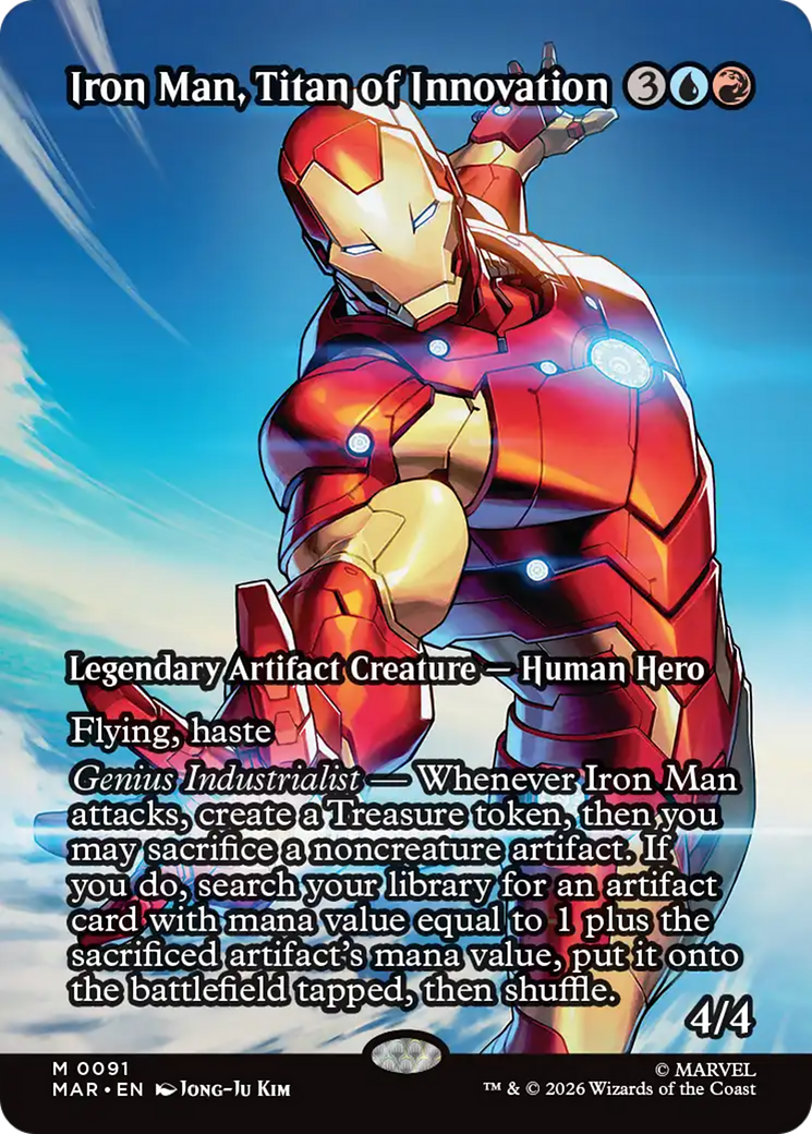 Iron Man, Titan of Innovation (Borderless) [Marvel Universe: Eternal-Legal] | Boutique FDB TCG