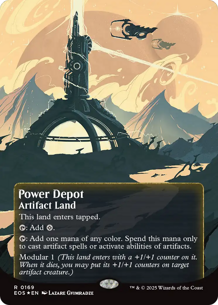 Power Depot (0169) (Borderless) (Galaxy Foil) [Edge of Eternities: Stellar Sights] | Boutique FDB TCG