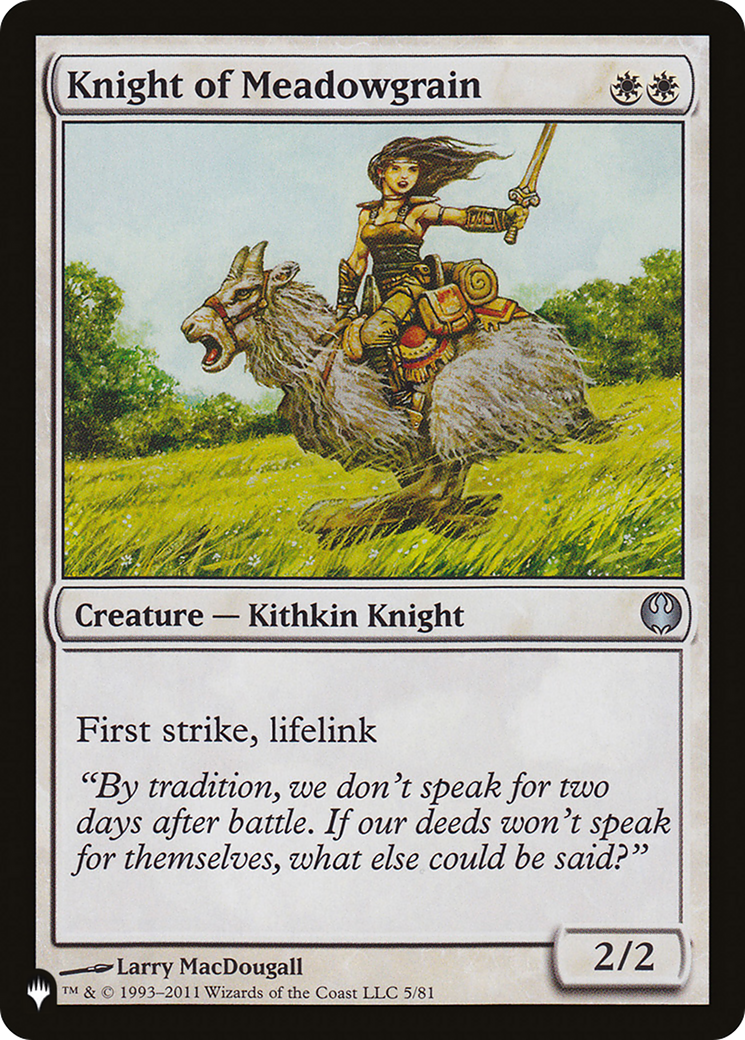 Knight of Meadowgrain [The List Reprints] | Boutique FDB TCG