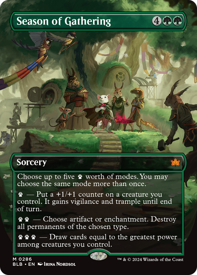 Season of Gathering (Borderless) [Bloomburrow] | Boutique FDB TCG