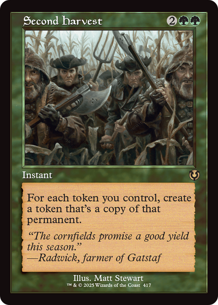 Second Harvest (Retro Frame) [Innistrad Remastered] | Boutique FDB TCG