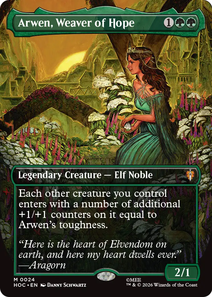 Arwen, Weaver of Hope (Borderless) [The Hobbit: Eternal-Legal] | Boutique FDB TCG