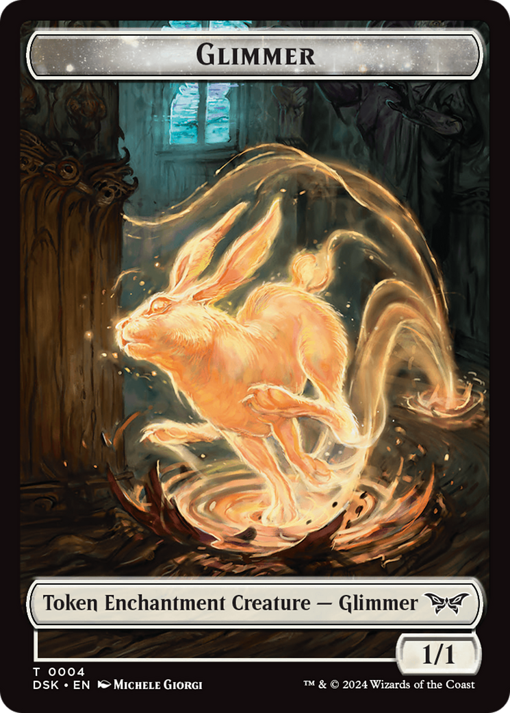 Glimmer Token [Duskmourn: House of Horror Tokens] | Boutique FDB TCG